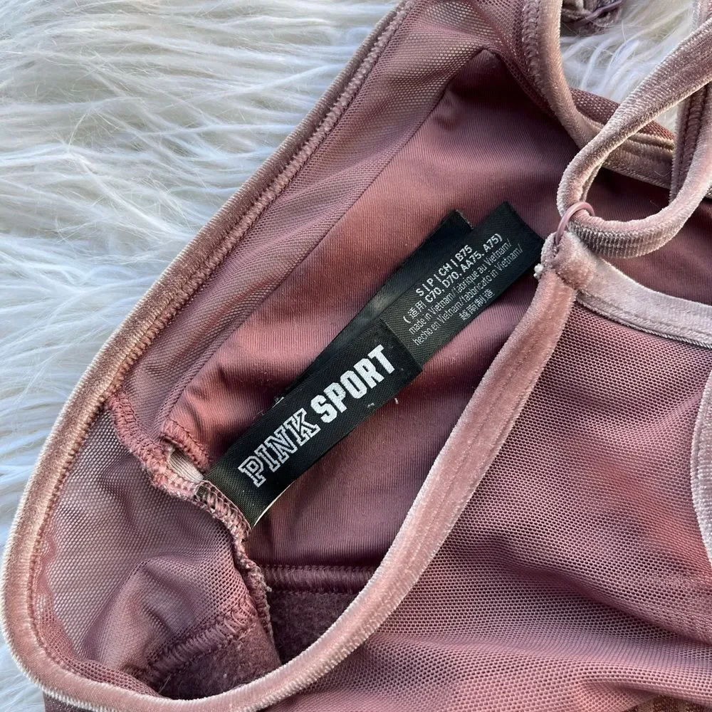 Victoria’s Secret 💫PINK sport bralette sports bra velvet 💫small